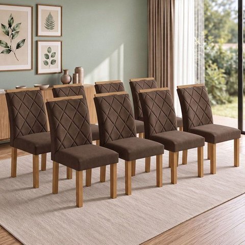 Conjunto 8 Cadeiras para Sala de Jantar Arthus