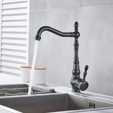 Torneira Vintage Petróleo Escovado Monocomando de Mesa