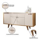 Ver imagem 3 de Balcão Aparador Buffet 4 Portas Melodia Off White/cinamomo - Hb Móveis