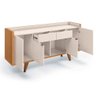 Balcão Aparador Buffet 4 Portas Melodia Off White/cinamomo - Hb Móveis - 5