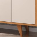 Ver imagem 6 de Balcão Aparador Buffet 4 Portas Melodia Off White/cinamomo - Hb Móveis