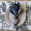 Ver imagem 1 de Kit Jogo Americano 8 Lugares Mesa Posta Toile Preto 52x36cm