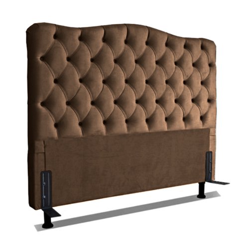Cabeceira Queen 158 - Bello Box - Dunas Veludo Tabaco