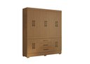 Ver imagem 1 de Guarda-Roupa 10 Portas 3 Gavetas -Mônaco