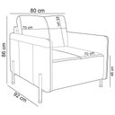 Ver imagem 6 de Kit 2 Poltronas Decorativa para Sala Living Pés Industrial Domani L06 Couro Caramelo - Lyam Decor