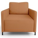 Ver imagem 3 de Kit 2 Poltronas Decorativa para Sala Living Pés Industrial Domani L06 Couro Caramelo - Lyam Decor