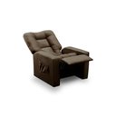 Ver imagem 2 de Poltrona do Papai Reclinável Israel Suede Marrom Kaleo Decor