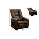 Ver imagem 3 de Poltrona do Papai Reclinável Israel Suede Marrom Kaleo Decor