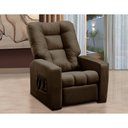 Ver imagem 1 de Poltrona do Papai Reclinável Israel Suede Marrom Kaleo Decor