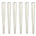 Ver imagem 1 de Kit 6 Pés de Metal 90 CM Hairpin Legs Aparador e Mesa de Canto Dourado