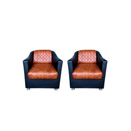 Kit Poltronas Tyla Decorativa Cadeira Para Manicure Sala Composse nozes SLK Decor - 1