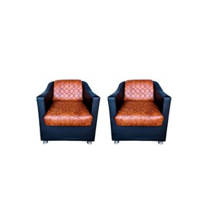 Kit Poltronas Tyla Decorativa Cadeira Para Manicure Sala Composse nozes SLK Decor