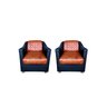 Kit Poltronas Tyla Decorativa Cadeira Para Manicure Sala Composse nozes SLK Decor - 1