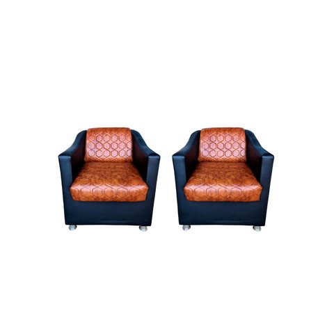 Kit Poltronas Tyla Decorativa Cadeira para Manicure Sala Composse Nozes Slk Decor
