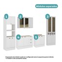 Ver imagem 3 de Cozinha Completa Milla Basic 15 Portas 3 Gavetas MDF 340cm Branco