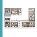 Ver imagem 7 de Cozinha Completa Milla Basic 15 Portas 3 Gavetas MDF 340cm Branco