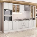 Ver imagem 1 de Cozinha Completa Milla Basic 15 Portas 3 Gavetas MDF 340cm Branco