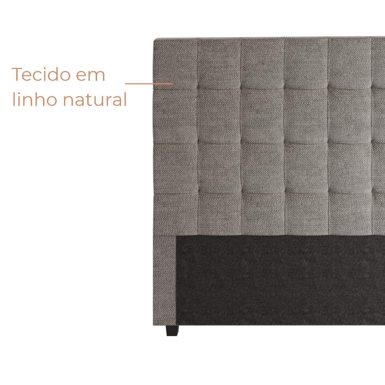 Cabeceira Para Cama Box Nala Babus Casal Estofadas em linho - 6