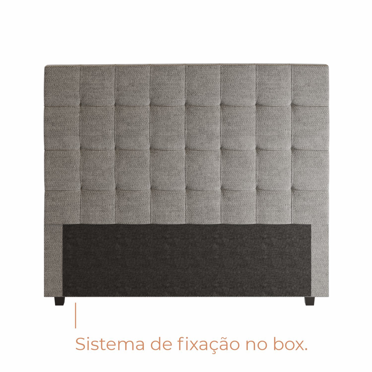 Cabeceira Para Cama Box Nala Babus Casal Estofadas em linho - 5