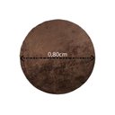 Ver imagem 3 de Tapete Redondo 0,80cm Quarto Sala Escritório Pelo Macio.:chocolate