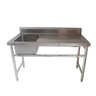 Pia De Inox 150x70x85 Cm Cuba Lado Esquerdo De 50x40x25cm Frigopro - 1