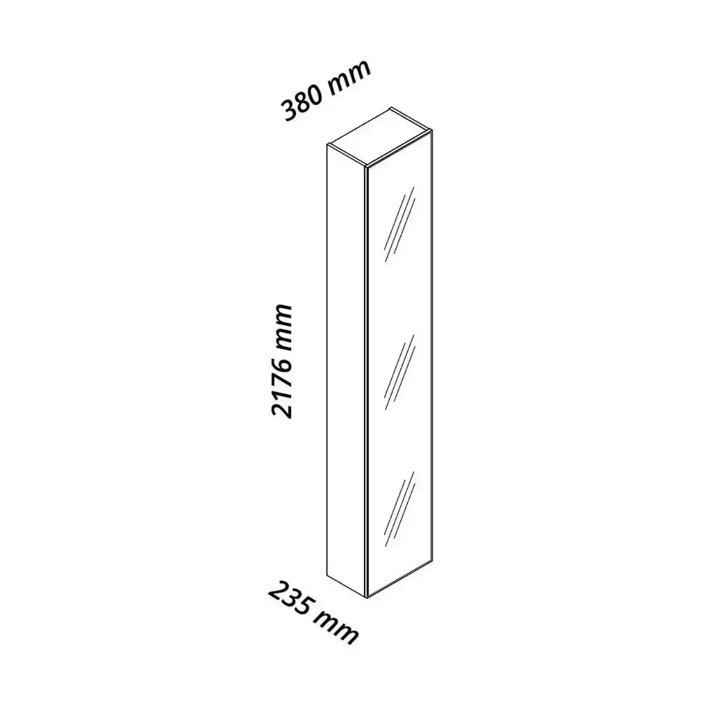 Ver imagem 2 de Cristaleira Luminare 1 Porta com Led e Espelho Gelius Cor Naturale