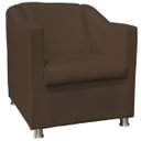 Ver imagem 1 de Poltrona Decorativa Tillak Tilla em Suede para Sala de Estar, Consultório e Recepção - Marrom Marrom