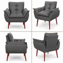 Ver imagem 3 de Poltrona Opala com Puff Opala com Design Moderno Cinza