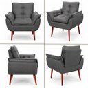 Ver imagem 3 de Poltrona Opala com Puff Opala com Design Moderno Cinza