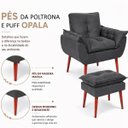Ver imagem 6 de Poltrona Opala com Puff Opala com Design Moderno Cinza