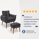 Ver imagem 7 de Poltrona Opala com Puff Opala com Design Moderno Cinza