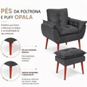 Ver imagem 6 de Poltrona Opala com Puff Opala com Design Moderno Cinza