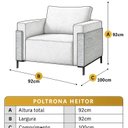 Ver imagem 3 de Poltrona Luxo Metal Madeira Maciça Heitor