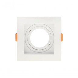 Spot Recuado de Embutir Quadrado Móvel Mr16 Branco Taschibra - 1