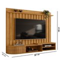 Ver imagem 2 de Painel para TV Elvano 75" 207cm MDP Bancada Suspensa Cumaru M20 Café D'Rossi