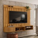 Ver imagem 1 de Painel para TV Elvano 75" 207cm MDP Bancada Suspensa Cumaru M20 Café D'Rossi