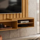 Ver imagem 5 de Painel para TV Elvano 75" 207cm MDP Bancada Suspensa Cumaru M20 Café D'Rossi