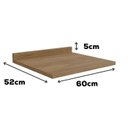 Ver imagem 2 de Tampo para Balcao 60 Cm Mdp E603 Nogueira Kappesberg