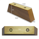 Ver imagem 3 de Kit 4 Pé Retangular Madeira Maciça 5cm Resistente para Sofás Estofados Cama Móveis