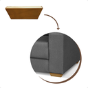 Ver imagem 4 de Kit 4 Pé Retangular Madeira Maciça 5cm Resistente para Sofás Estofados Cama Móveis