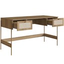 Ver imagem 5 de Mesa Escrivaninha Home Office 2 Gavetas Industrial Indy A03 Hanover Dourado - Lyam Decor