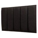 Ver imagem 3 de Cabeceira Solteiro Linho Preto Placa Modulada Estofada Ripada Adesiva