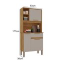 Ver imagem 5 de Cozinha Compacta Sallêto Lia 3 Portas e 1 Gaveta - Cinamomo/off White