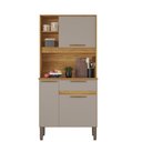 Ver imagem 3 de Cozinha Compacta Sallêto Lia 3 Portas e 1 Gaveta - Cinamomo/off White