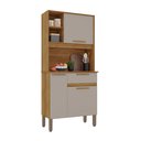 Ver imagem 1 de Cozinha Compacta Sallêto Lia 3 Portas e 1 Gaveta - Cinamomo/off White