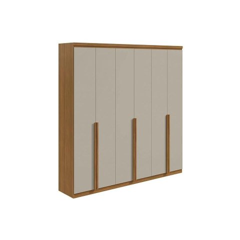 Guarda Roupa Casal 6 Portas e 4 Gavetas Alonzo New Rovere/off White - Lopas
