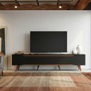 Ver imagem 2 de Rack Retrô Shop 2,18m para TV 70" Preto/Cedro – Moderno, Aconchegante e de Alta Qualidade