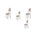 Ver imagem 1 de Kit 4 Cadeiras Jantar Dalia Aço Nobre:champagne