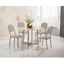 Ver imagem 2 de Kit 4 Cadeiras Jantar Dalia Aço Nobre:champagne