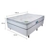 Cama Box Casal Molas Bonnel Pillow Top Montreal 68x138x188cm Luckspuma - 2